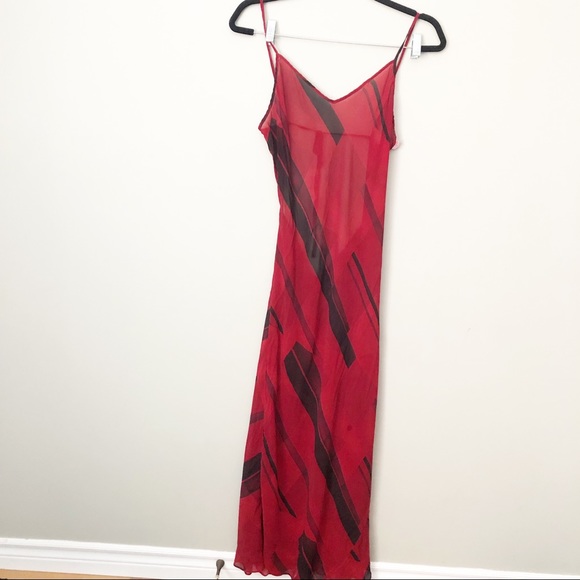 Victoria's Secret Other - Victoria secret 100% silk sheer open back max dress size medium